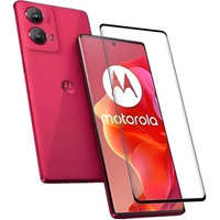 3D edzett üveg Motorola Moto G85 készülékhez, fekete keret