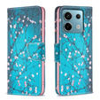Pattintható tok a Xiaomi Redmi Note 13 Pro 5G, Wallet, Sakura kék