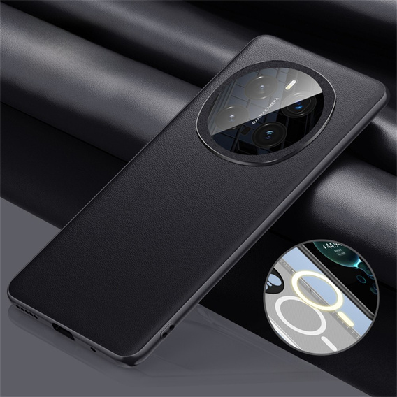 Telefontok a Honor Magic 7 Pro 5G, Leather Hybrid MagSafe, fekete