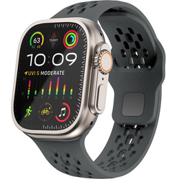 Szilikon szíj Apple Watch 1/2/3/4/4/5/6/7/8/SE/ULTRA 42/44/45/49MM órához, szürke