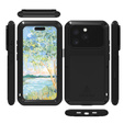 Love Mei Telefontok a iPhone 16 Pro, armored with glass, fekete