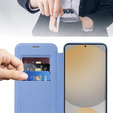Pattintható tok a Samsung Galaxy S25 FE, RFID Wallet MagSafe CamShield, kék