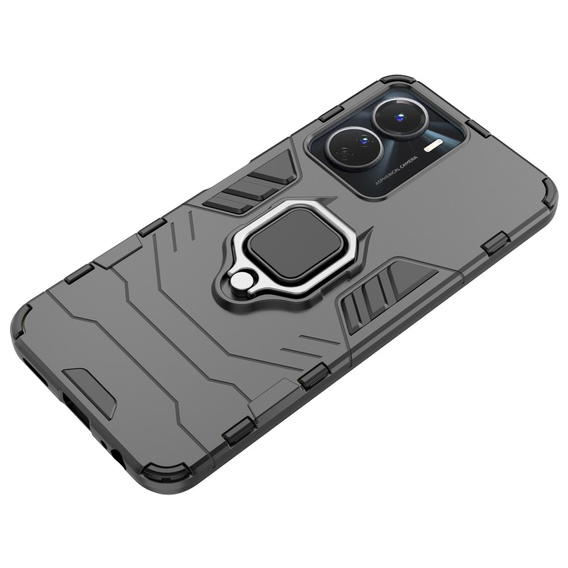 Telefontok a Vivo Y16 4G, Kickstand Ring, fekete