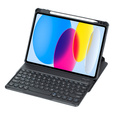 Billentyűzet tok iPad 11" 2025 A16 (11 gen.) / iPad 10.9" 2022 (10 gen.), Rotary 360° Leather, fekete
