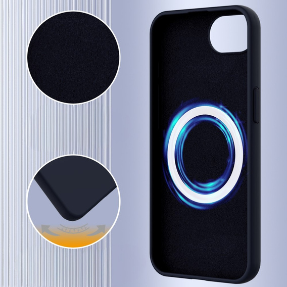 Telefontok a iPhone 16e, Silicone MagSafe, sötétkék