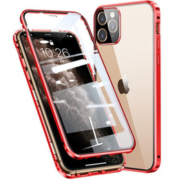 Tok iPhone 12 Pro, Magnetic Dual Glass, piros