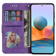 Pattintható tok a Samsung Galaxy A35 5G, Wallet Zipper Pocket Glittery, lila