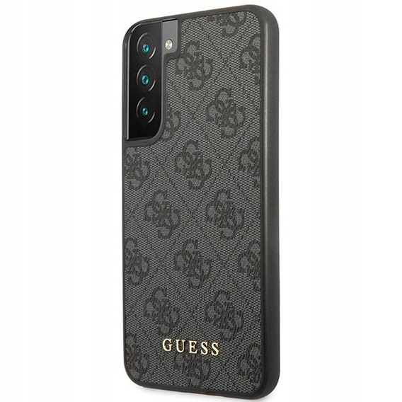 GUESS Telefontok a Samsung Galaxy S23, 4G Metal Gold Logo, szürke