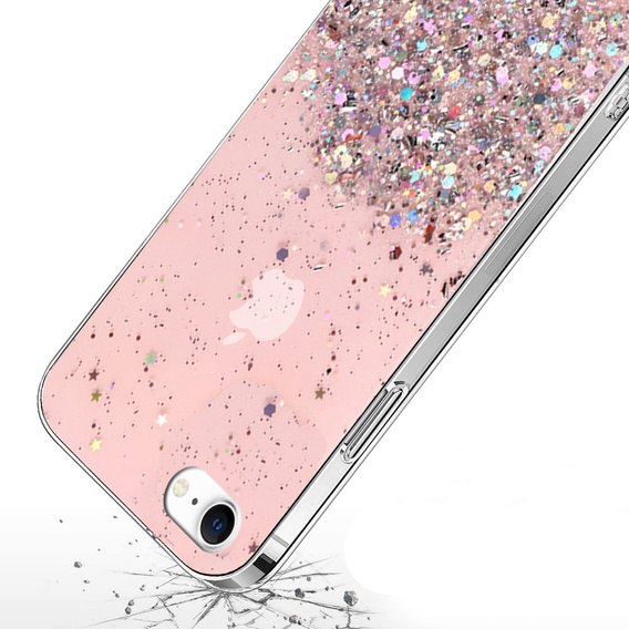 Telefontok a iPhone 7/8/SE 2020/SE 2022, Glittery, rózsaszín