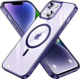 Telefontok a iPhone 14, ERBORD Hybrid MagSafe Case, kék