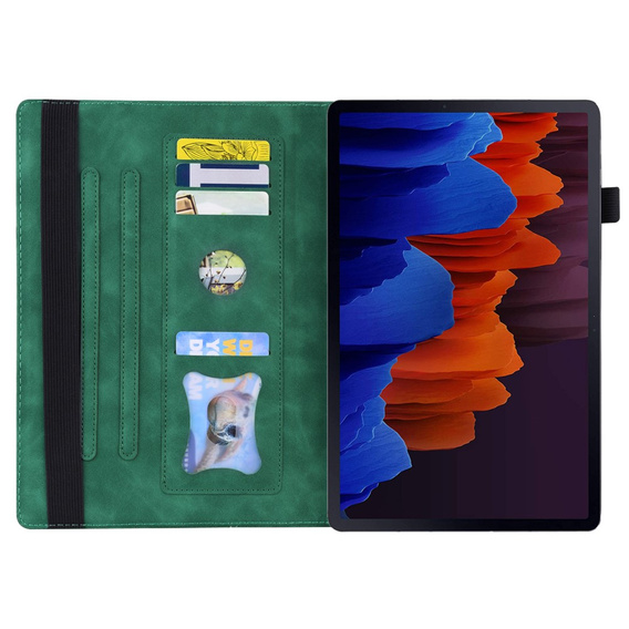 Tok Samsung Galaxy Tab S10 FE+ Plus, Classic, tolltartóval, fekete