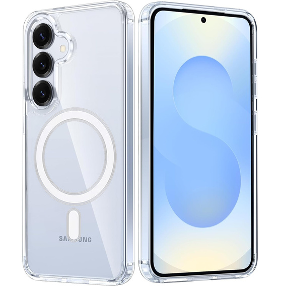 Tok a Samsung Galaxy S25+ Plus, Fusion Hybrid, MagSafe-hoz, átlátszó + üveg a képernyőhöz