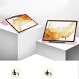 Tok Samsung Galaxy Tab S10+ Plus, Smartcase tolltartóval, rózsaszín