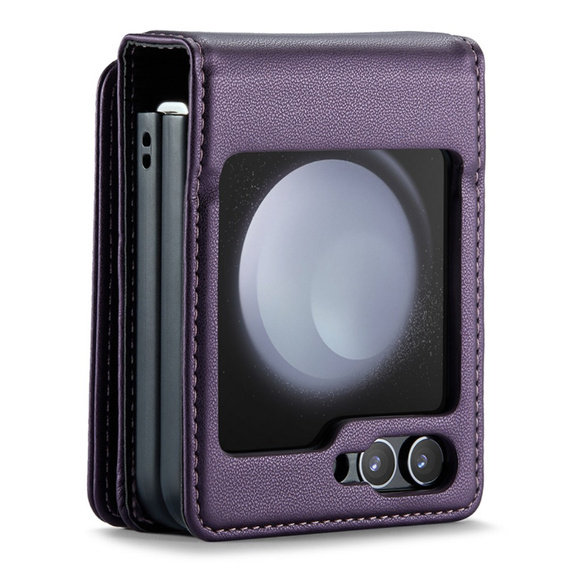 CASEME flip tok Samsung Galaxy Z Flip5 5G, Litchi Wallet, lila