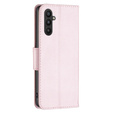 Pattintható tok a Samsung Galaxy A34 5G, Wallet Litchi Magnet, rózsaszín rose gold