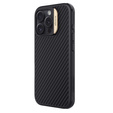 Tok iPhone 16 Pro, páncélozott Nillkin, Carbon Fiber, Magsafe, arany