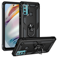 Páncélozott telefontok a Motorola Moto G60, Nox Case Ring, fekete