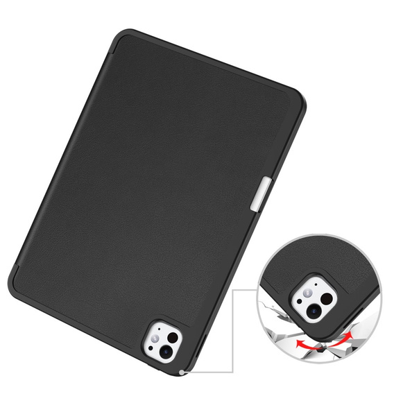 Tok iPad Pro 11" 2024 (5 gen.), Smartcase tolltartóval, fekete