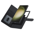 Pattintható tok Samsung Galaxy S23 Ultra, pénztárca, MagSafe-hoz, fekete