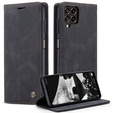 CASEME tok Samsung Galaxy M33 5G, Leather Wallet Case, fekete