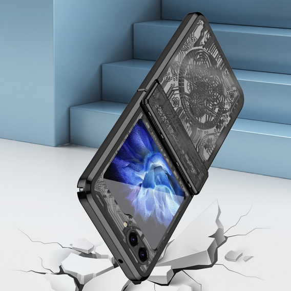 Tok Samsung Galaxy Z Flip7 FE / Z Flip6, Mechanical Legend, fekete