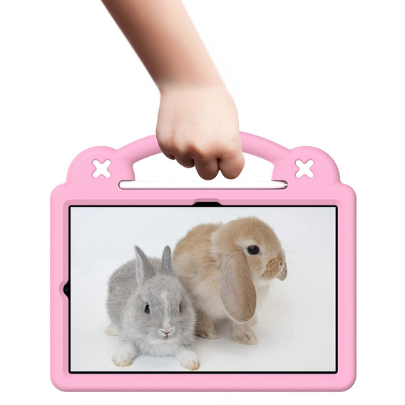 Gyermek tok Samsung Galaxy Tab S6 Lite 10.4 2020/2022 / Tab A7 2020 T500 / T505 / Tab S6 T860/T865, Cute Patterns, állvánnyal, rózsaszín