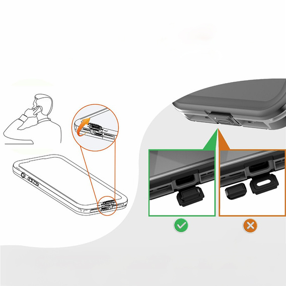 Tok iPhone Air készülékhez, vízálló IP68, SHELLBOX MagSafe, fekete