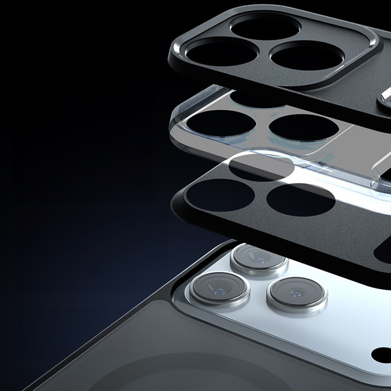 Matt tok iPhone 17 készülékhez, Magsafe-hoz, matt fekete