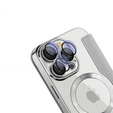Pattintható tok a iPhone 16 Pro Max, RFID Wallet MagSafe CamShield, ezüst