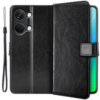 Pattintható tok a OnePlus Nord 3 5G, Crazy Horse Wallet, fekete