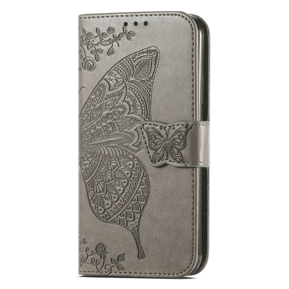 Pattintható tok a Xiaomi Redmi 12C, Butterfly, szürke