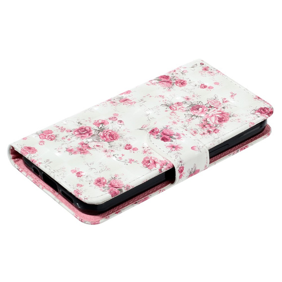 Pattintható tok a Samsung Galaxy A35 5G, Wallet, Roses fehér