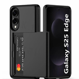 Telefontok a Samsung Galaxy S25 Edge, Sliding Card Holder, fekete