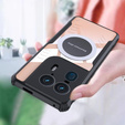 Tok Motorola Edge 50 Ultra, mágneses lemezzel, átlátszó / fekete