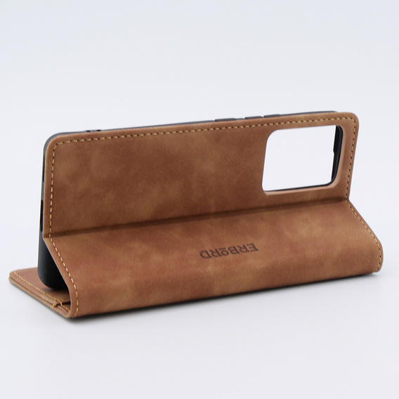 Telefontok a Xiaomi 13 lite, ERBORD Vintage, pénztárca patenttal, barna