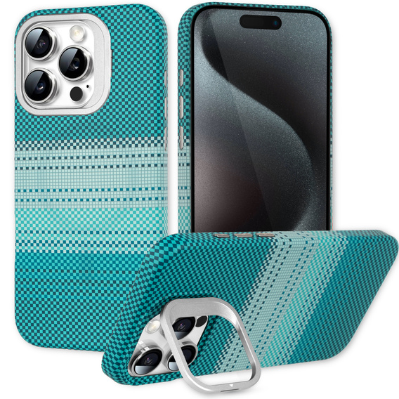 Tok iPhone 15 Pro készülékhez, Frame Kickstand, MagSafe, Moon Green