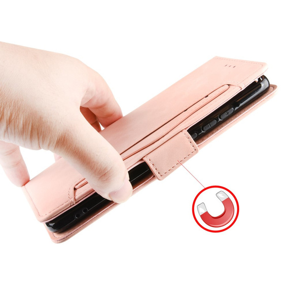 Pattintható tok a Realme 14 Pro 5G, Card Slot, rózsaszín