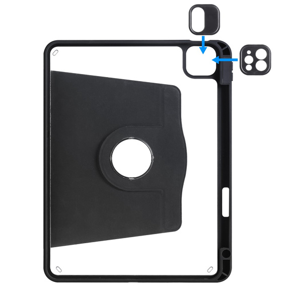 Tok iPad Pro 11" 2022/2021/2020 (4/3/2 gen.), tolltartóval, 360°-os forgatható, fekete