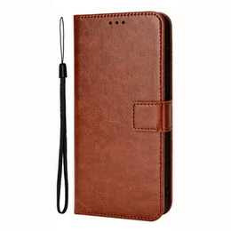 Pattintható tok a Xiaomi Poco X6 5G, Crazy Horse Wallet, barna