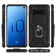 Páncélozott telefontok a Samsung Galaxy S10, Nox Case Ring, fekete