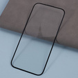 3D edzett üveg iPhone 15 készülékhez, hangszórófedéllel, fekete