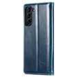 CASEME flip tok Samsung Galaxy S21 FE, Waxy Textured, kék