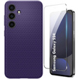 A Spigen tok Samsung Galaxy S24, Liquid Air, lila + 9H edzett üveghez