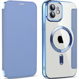 Pattintható tok a iPhone 11, RFID Wallet MagSafe CamShield, kék