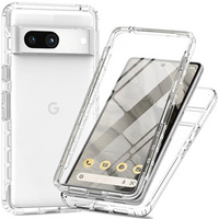 Tok Google Pixel 8A készülékhez, Shockproof, fóliával, átlátszó