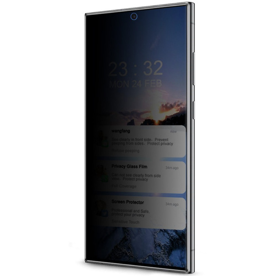 IMAK adatvédelmi edzett üveg Samsung Galaxy S24 Ultra készülékhez