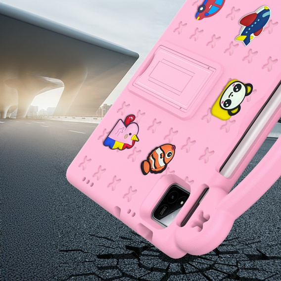 Gyermek tok Xiaomi Pad 7 / 7 Pro, Cute Patterns, állvánnyal, rózsaszín
