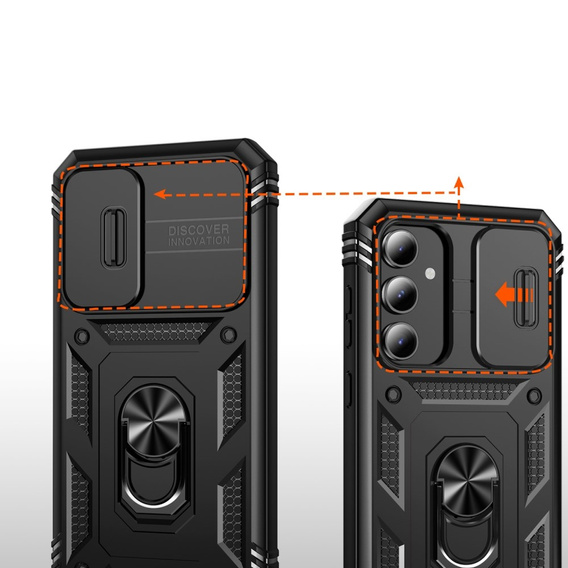 Telefontok a Samsung Galaxy S23 FE, CamShield Slide, fekete