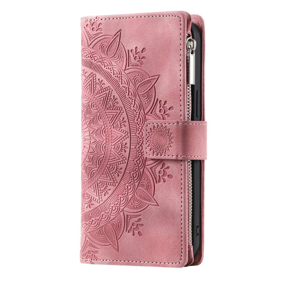 Pattintható tok a Xiaomi Redmi Note 13 Pro 4G / Xiaomi Redmi Note 14S / Xiaomi Poco M6 Pro 4G, Mandala, rózsaszín rose gold