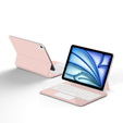 Billentyűzet tok iPad Air 13" 2024, Magnetic Keyboard Touchpad, rózsaszín